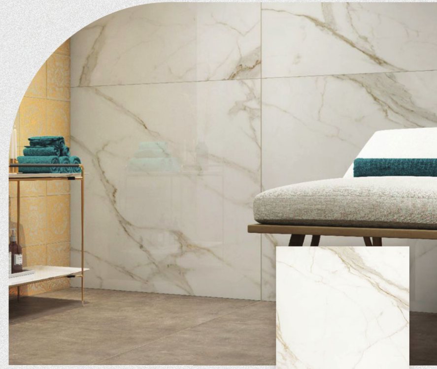 Ambiente com Porcelanato Calacatta Polido