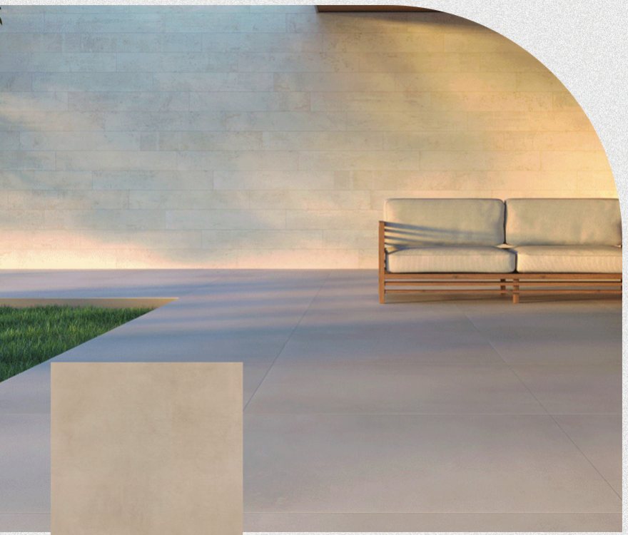 Ambiente com Porcelanato Absolut Cimento Ext