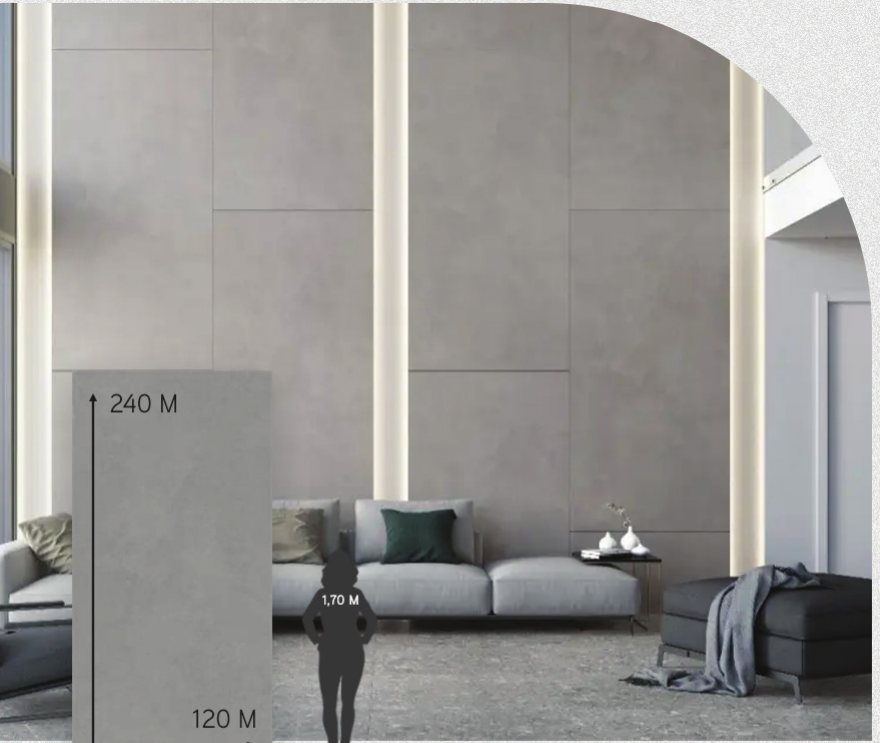 Ambiente com Porcelanato Asfalto Acet
