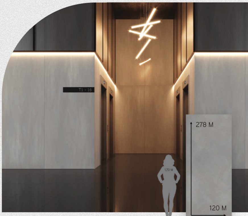 Ambiente com Porcelanato Resina Cinza Acet